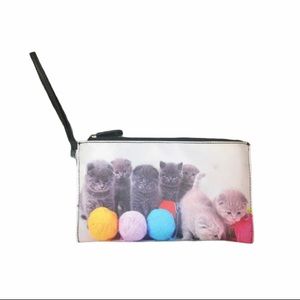 NWOT Cat Clutch Wristlet Handbag coin purse wallet